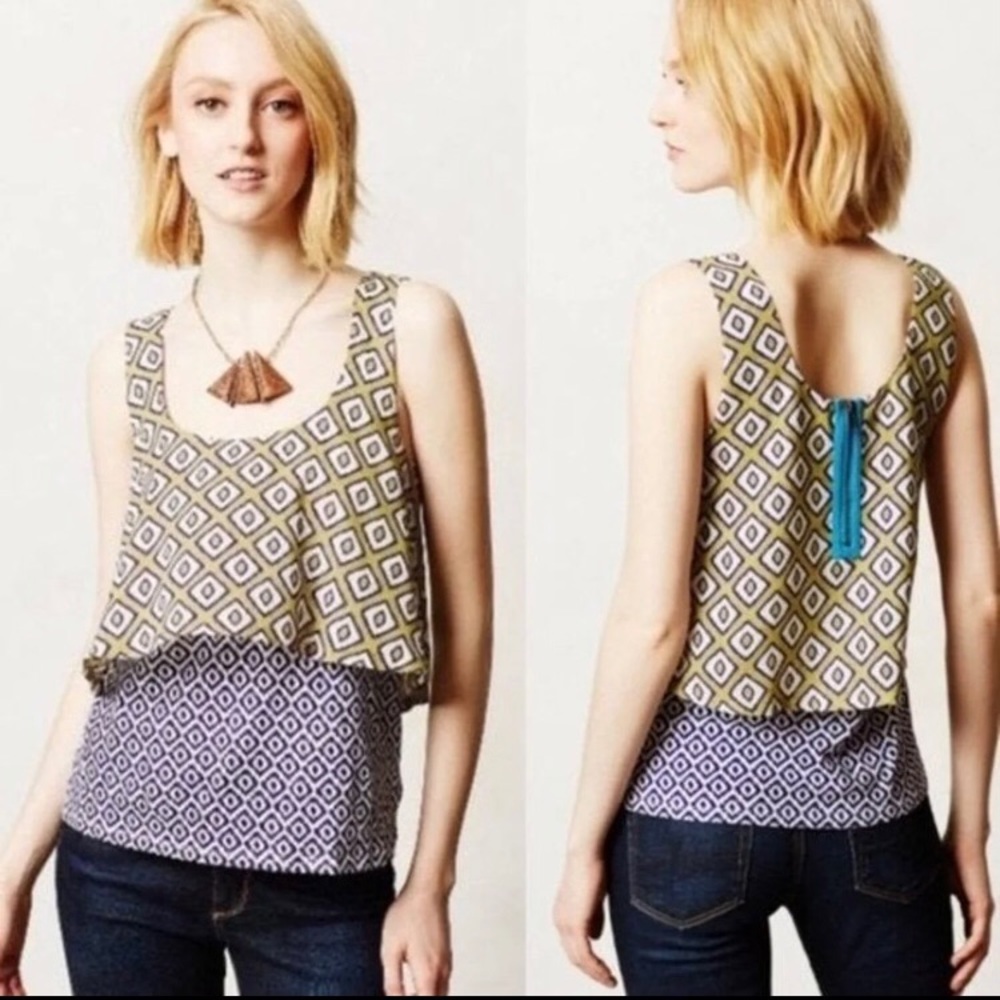Anthropologie Meadow Rue Throughway Layered Tank Top boho